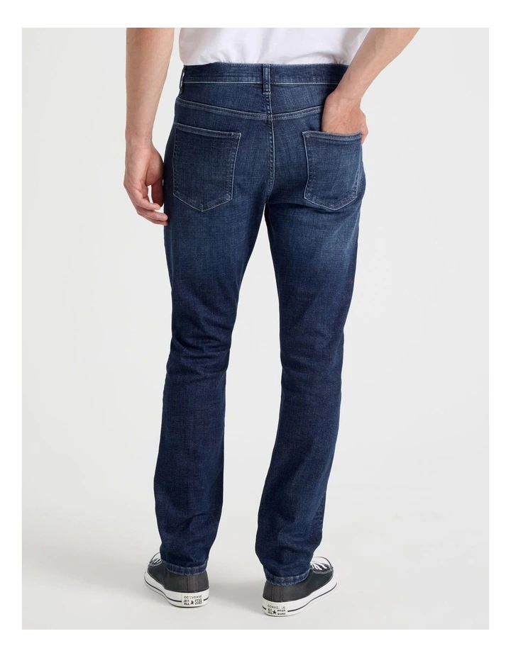 Slim Tapered Jeans in Dark Denim image 6