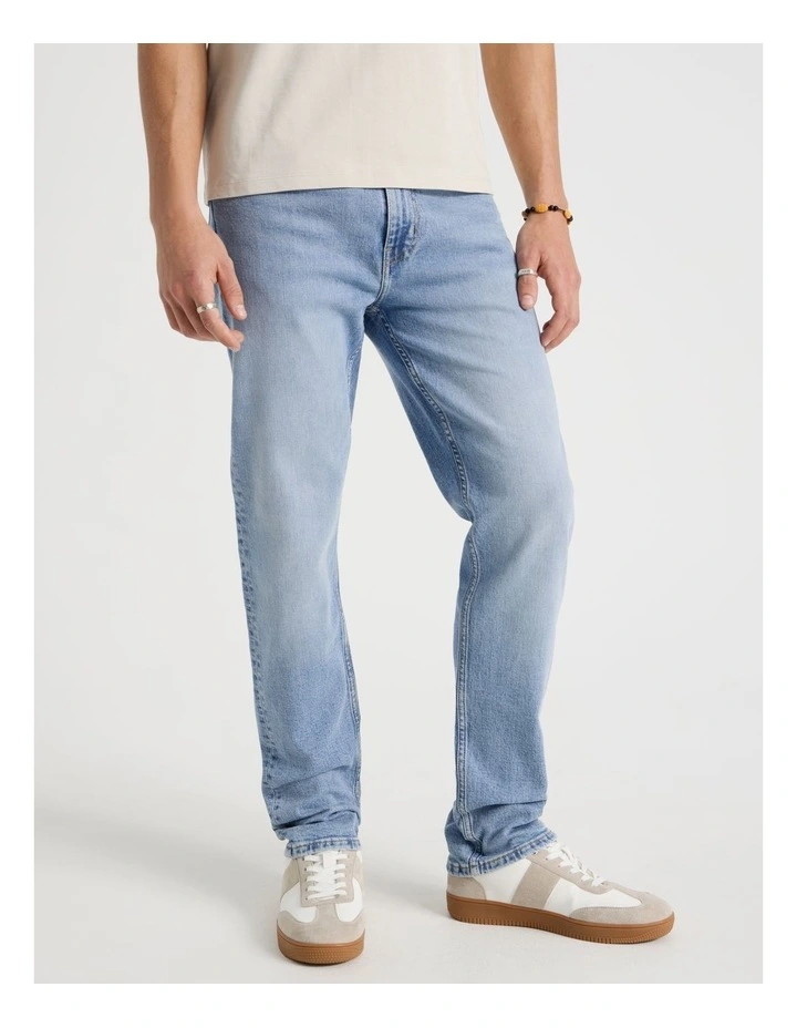Slim Tapered Jeans in Light Blue image 2