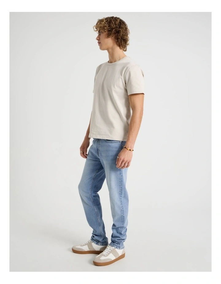 Slim Tapered Jeans in Light Blue image 3