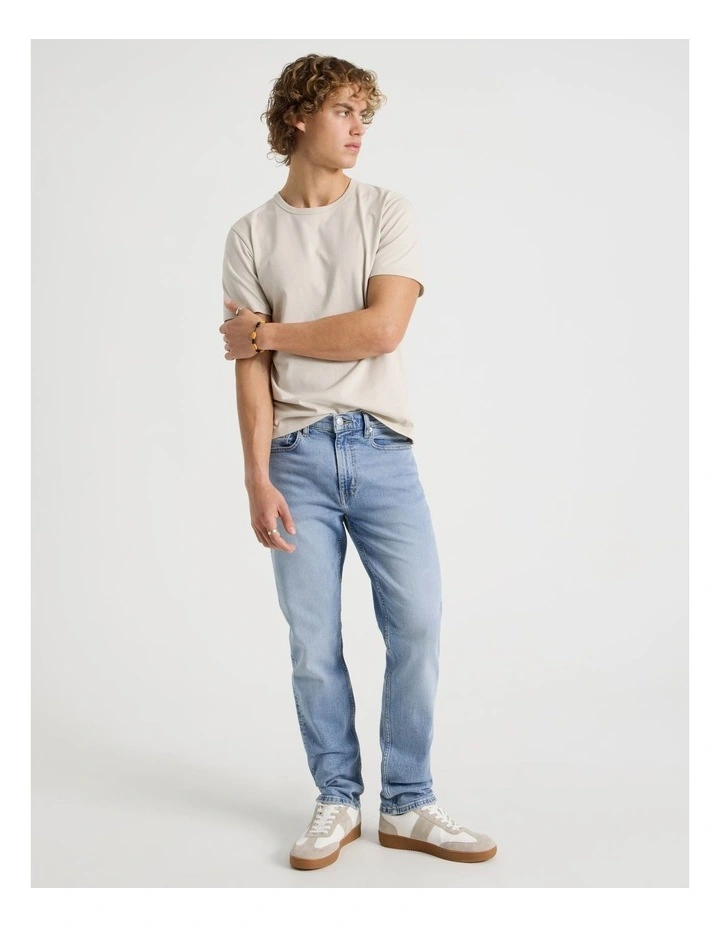 Slim Tapered Jeans in Light Blue image 7