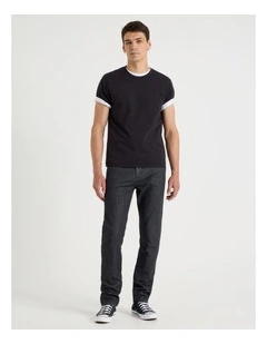 Slim Tapered Jeans in Black