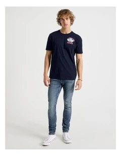 Skinny At Waist Jeans in Mid Blues