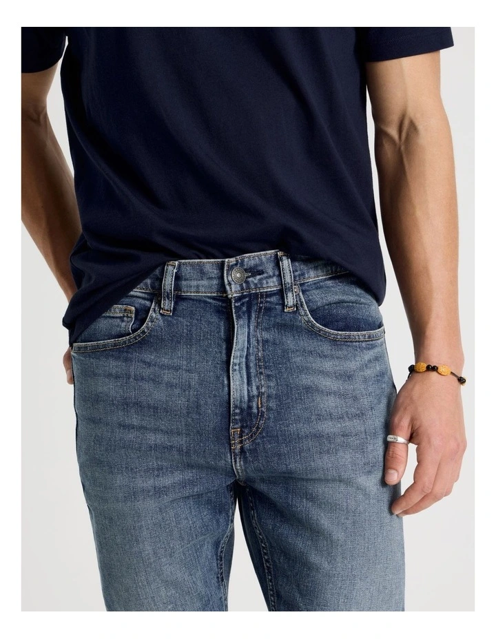 Skinny At Waist Jeans in Mid Blues image 4