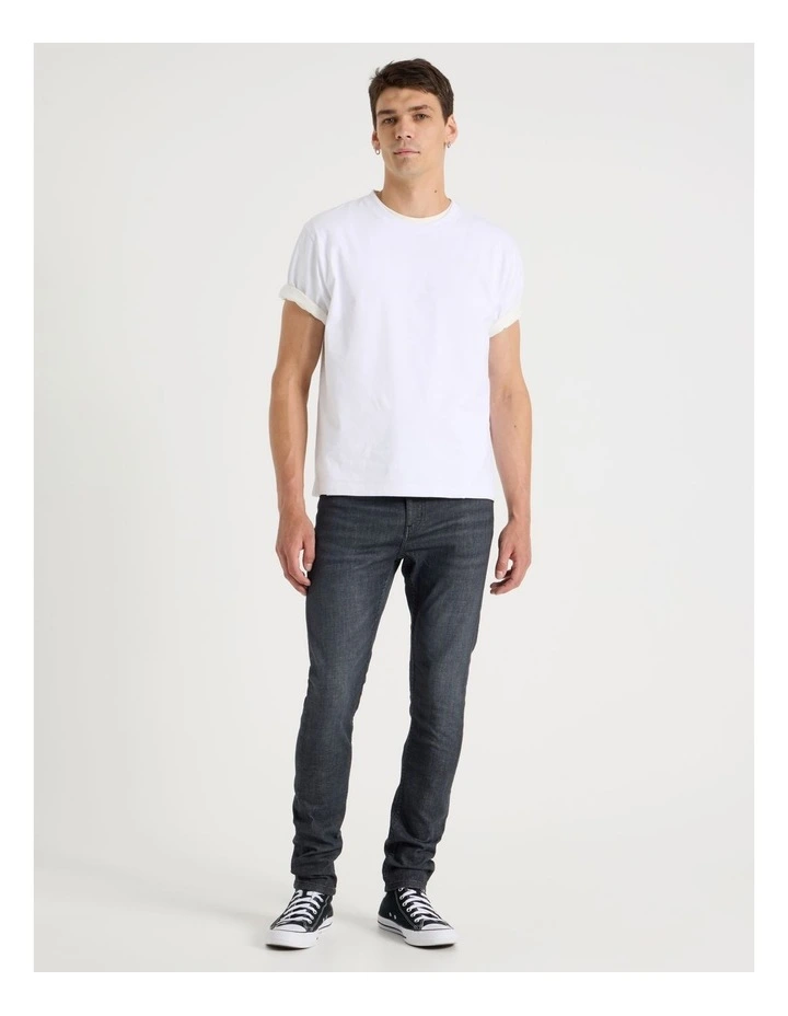 Skinny At Waist Jeans in Black image 1