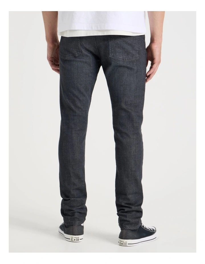 Skinny At Waist Jeans in Black image 4
