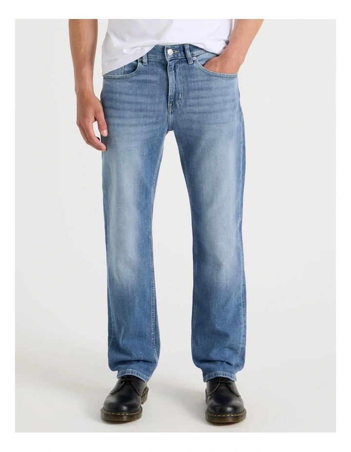 Regular Straight Jeans in Light Blue image 2