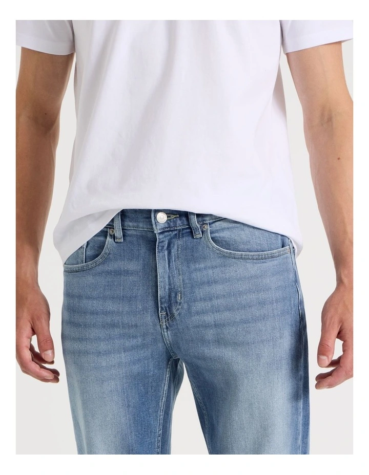 Regular Straight Jeans in Light Blue image 3