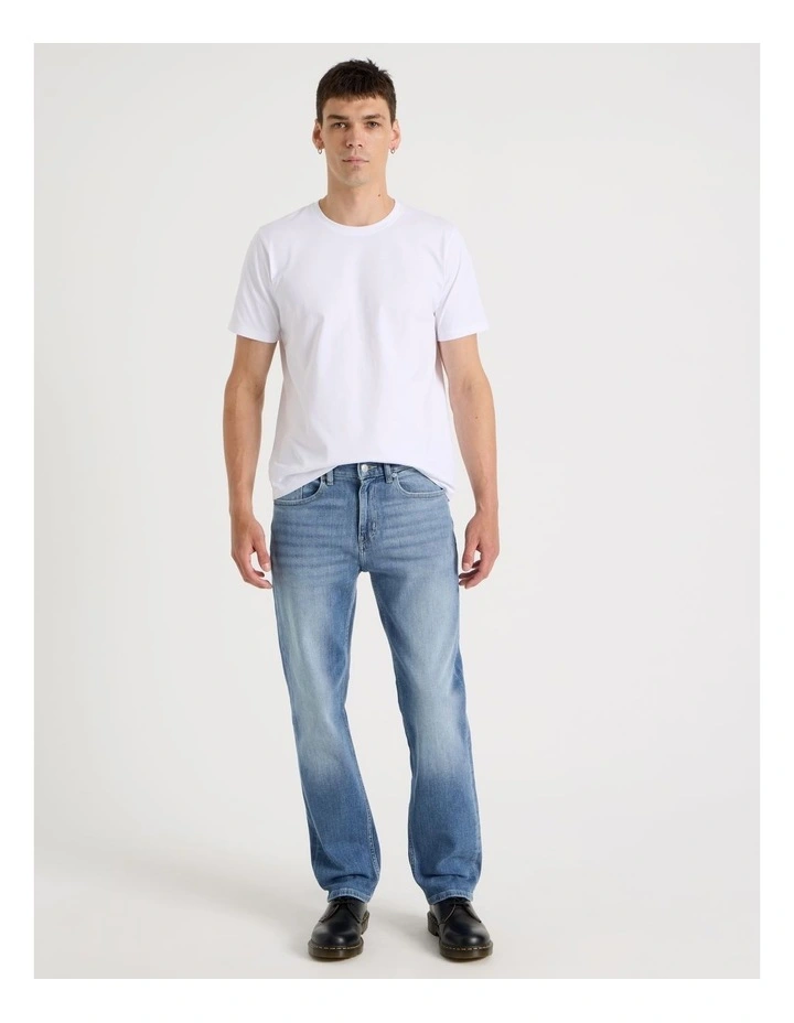 Regular Straight Jeans in Light Blue image 4