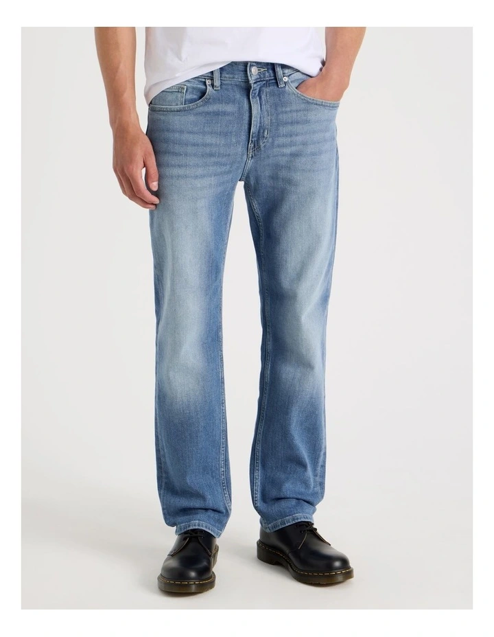 Regular Straight Jeans in Light Blue image 5