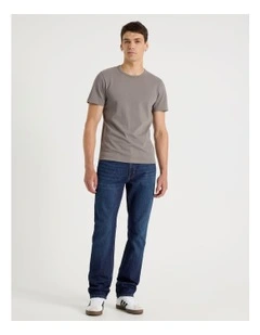 Straight At Waist Performance Jeans in Mid Blues