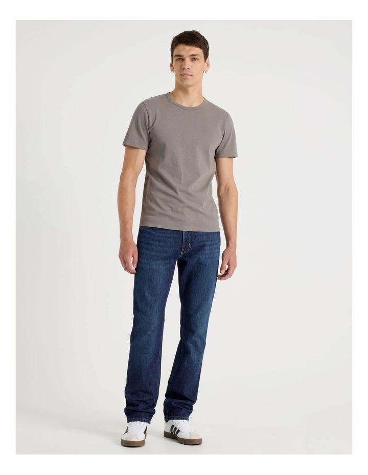 Straight At Waist Performance Jeans in Mid Blues image 1