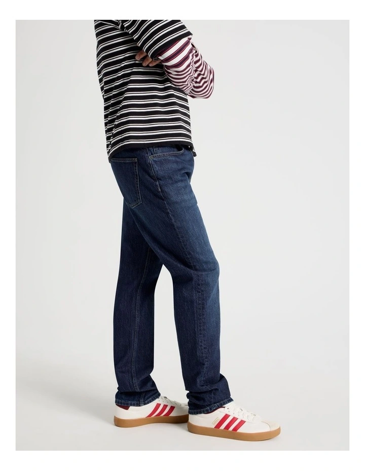 Straight At Waist Performance Jeans in Mid Blues image 2