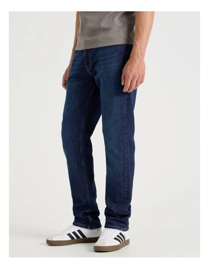 Straight At Waist Performance Jeans in Mid Blues image 3