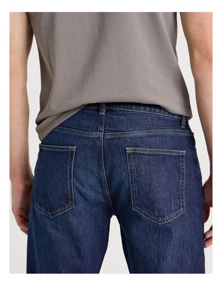 Straight At Waist Performance Jeans in Mid Blues image 5