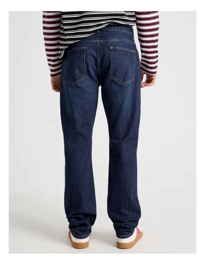 Straight At Waist Performance Jeans in Mid Blues image 6