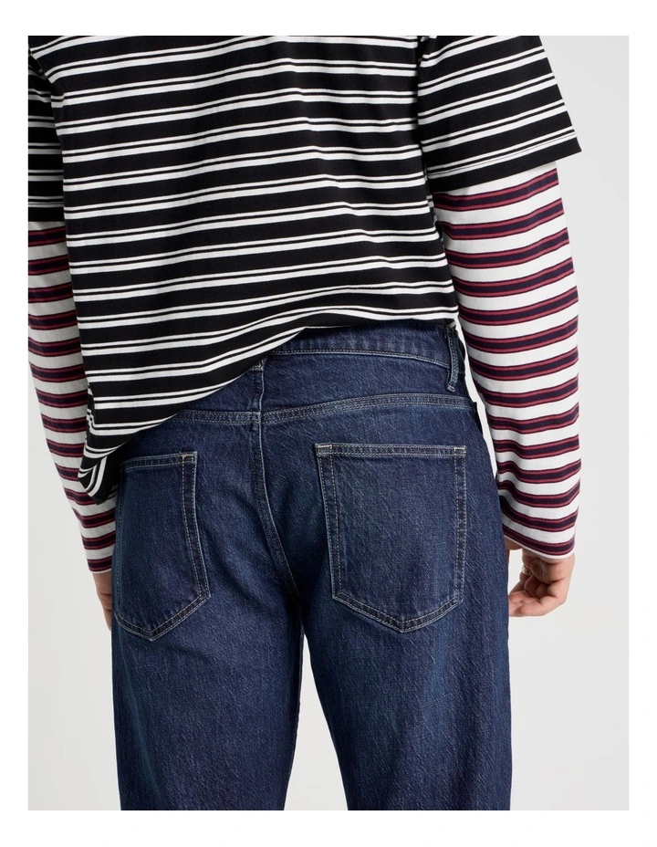 Straight At Waist Performance Jeans in Mid Blues image 7