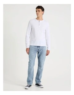 Straight At Waist Performance Jeans in Light Blue