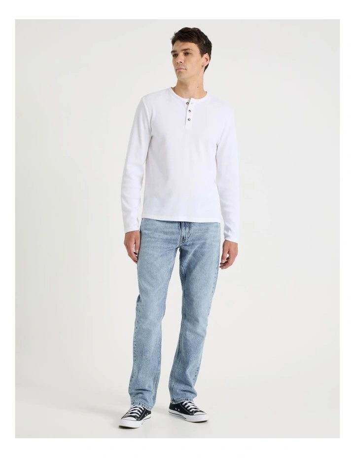 Straight At Waist Performance Jeans in Light Blue image 1
