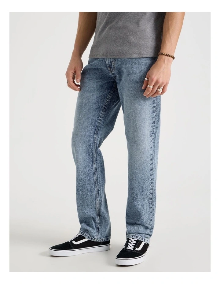 Straight At Waist Performance Jeans in Light Blue image 2