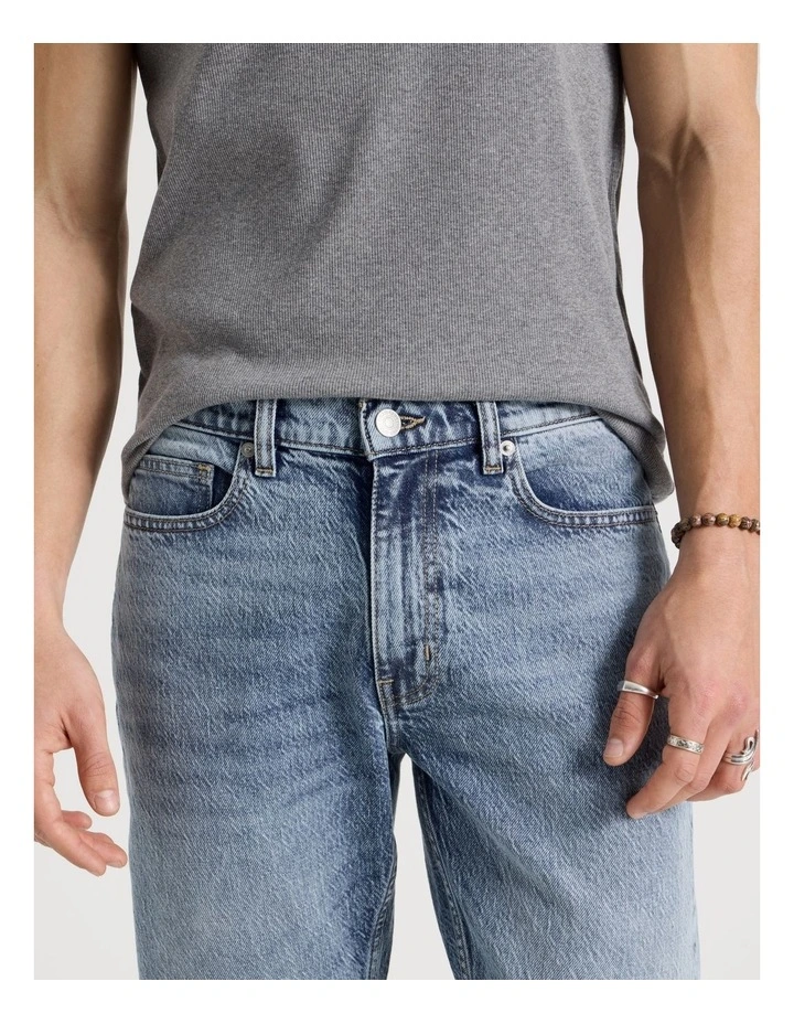Straight At Waist Performance Jeans in Light Blue image 3