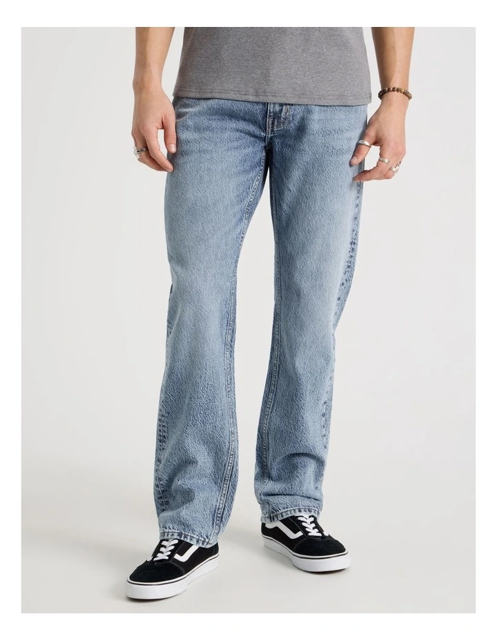Straight At Waist Performance Jeans in Light Blue image 5