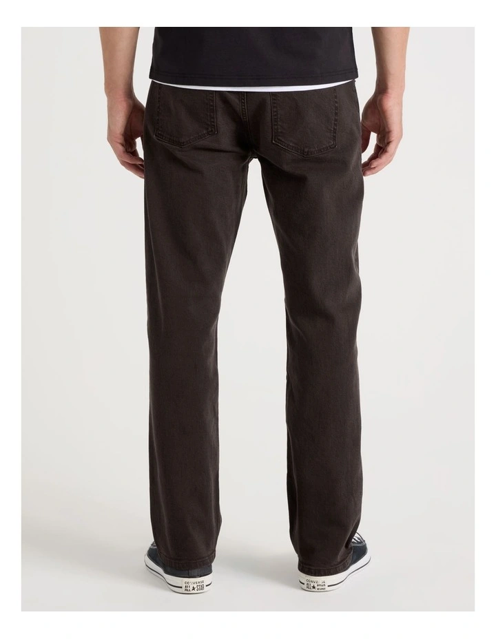 Regular Straight Jeans in Brown image 6