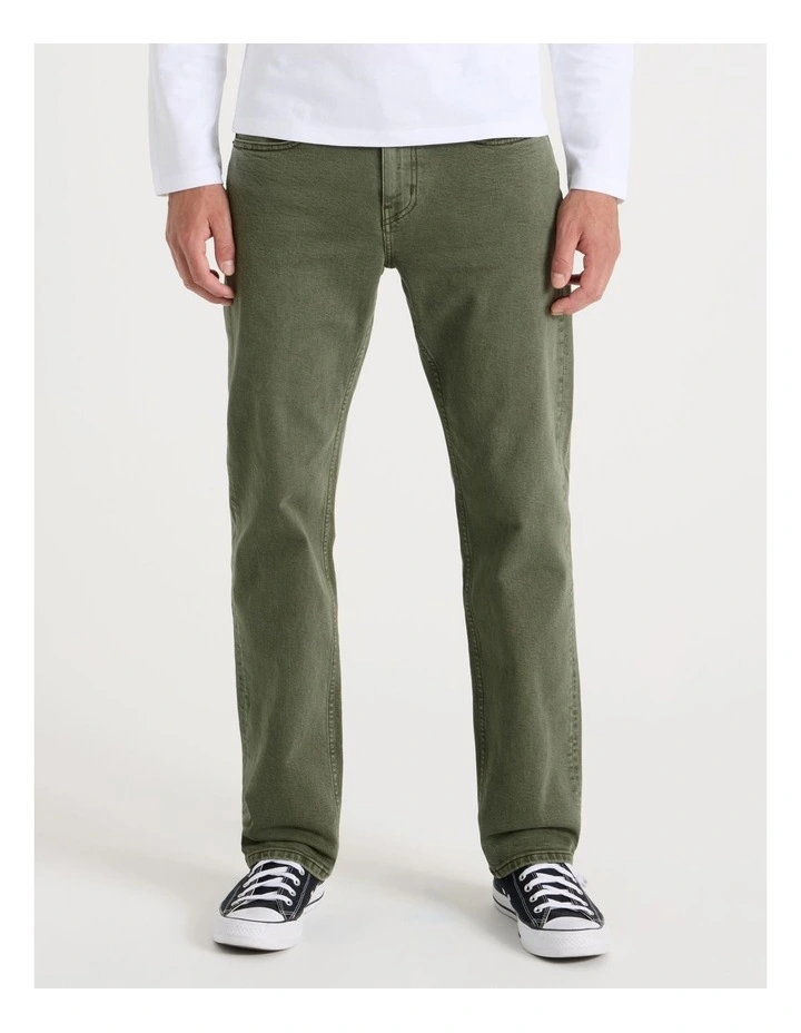 Regular Straight Jeans in Green image 1