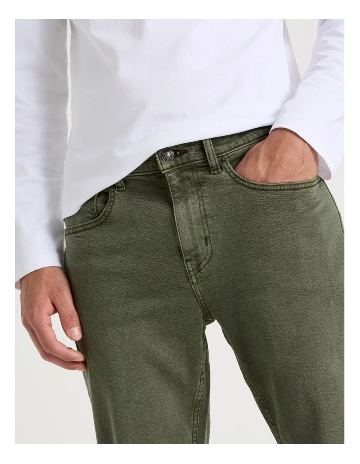 Regular Straight Jeans in Green image 4
