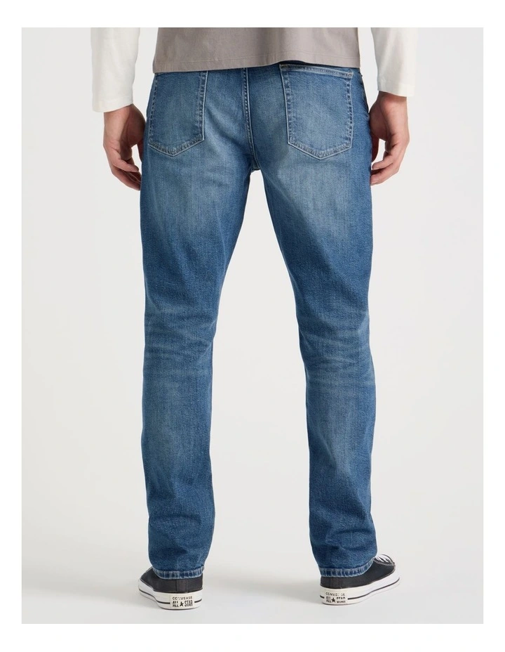 Straight At Waist Green Cast Jeans in Indigo image 5