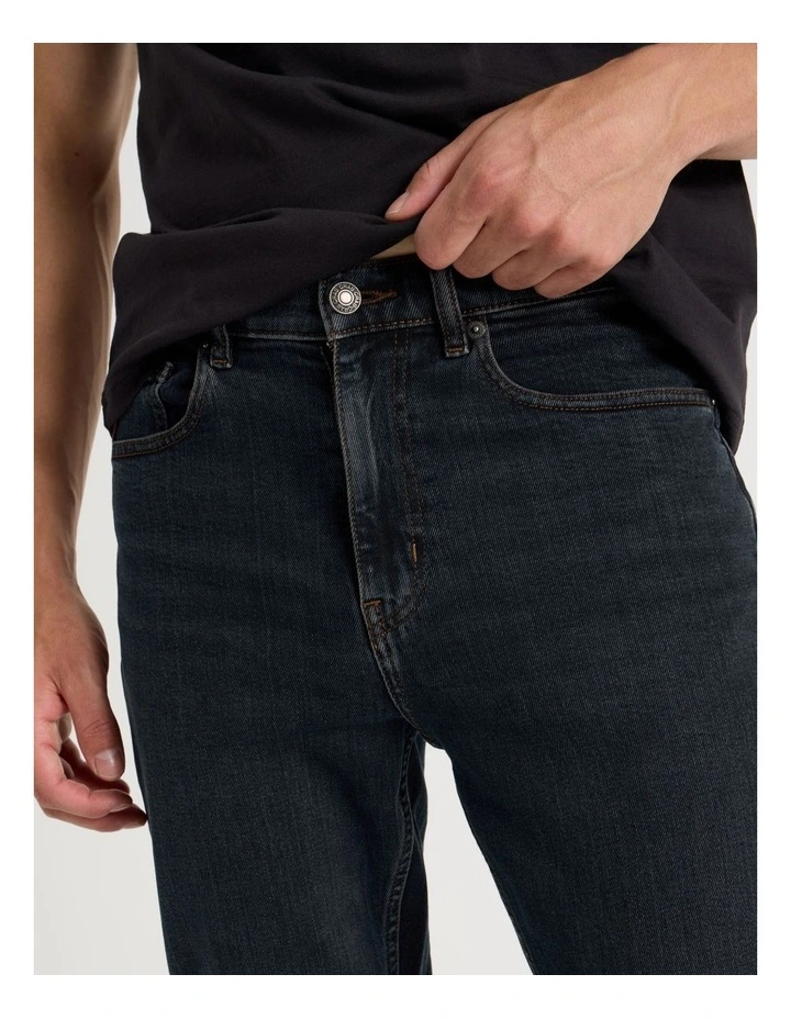 Regular Tapered Overdye Jeans in Brown image 3