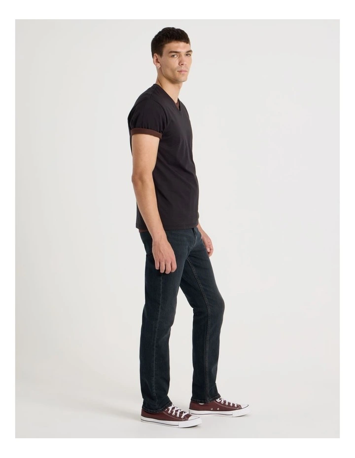 Regular Tapered Overdye Jeans in Brown image 4
