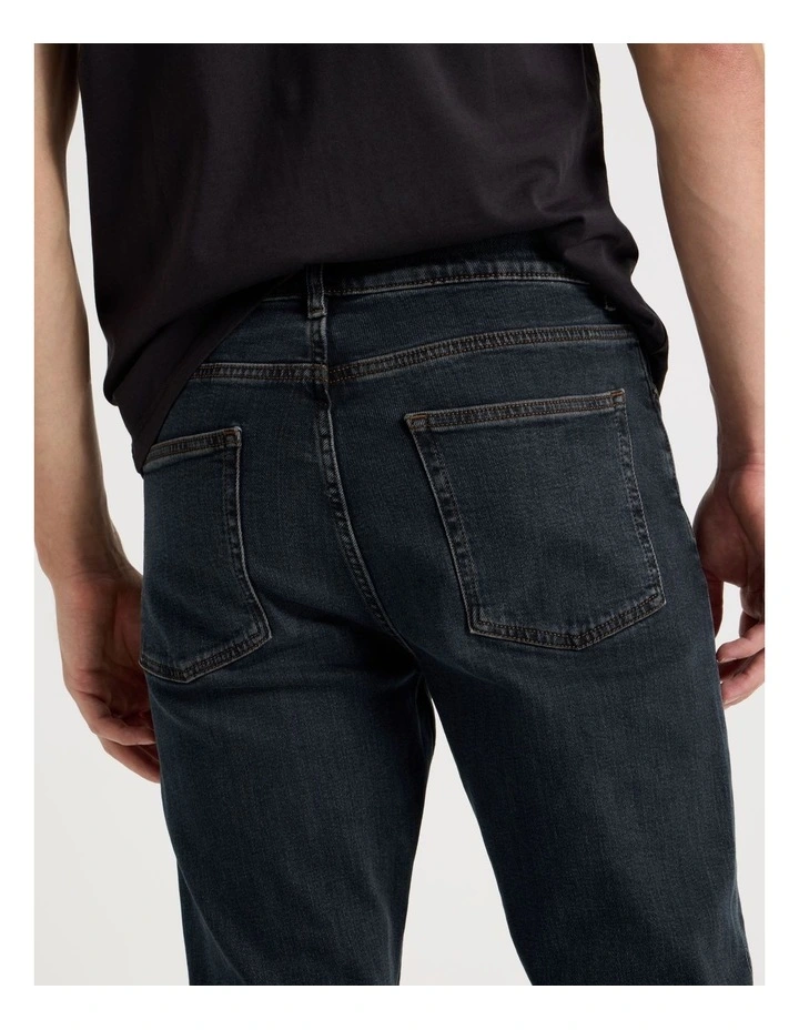 Regular Tapered Overdye Jeans in Brown image 5