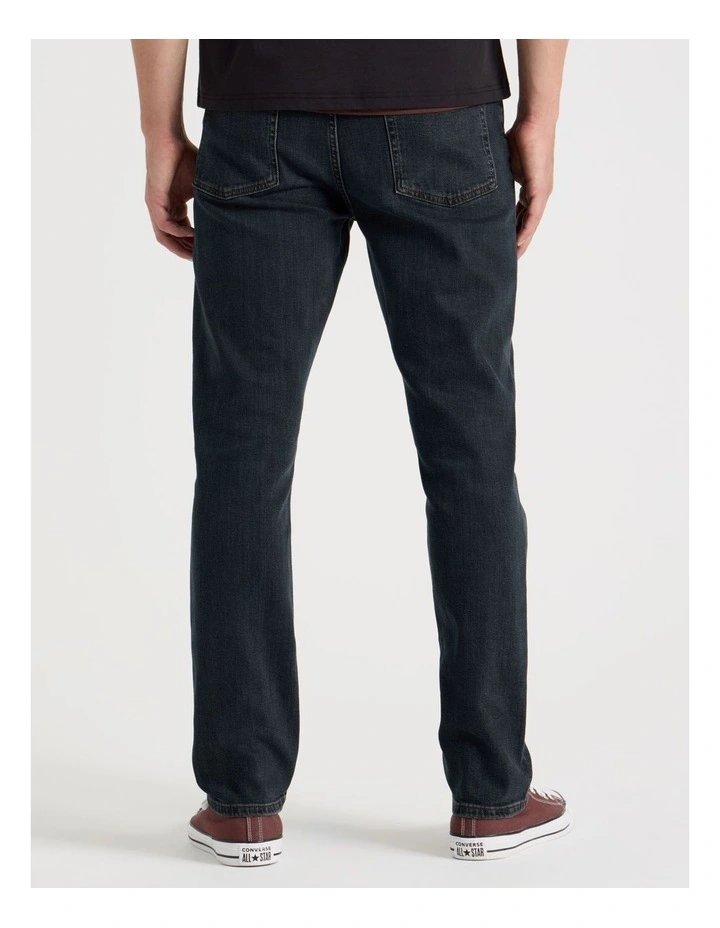 Regular Tapered Overdye Jeans in Brown image 6