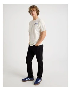 Slim Tapered Jeans in Black