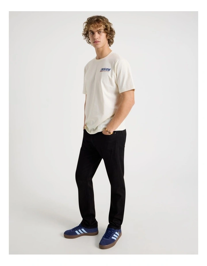 Slim Tapered Jeans in Black image 1