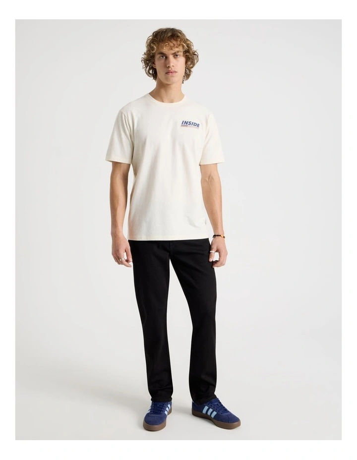 Slim Tapered Jeans in Black image 3