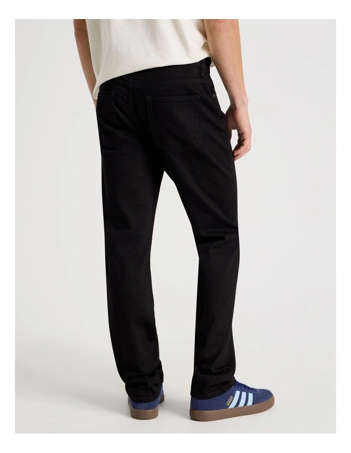 Slim Tapered Jeans in Black image 6