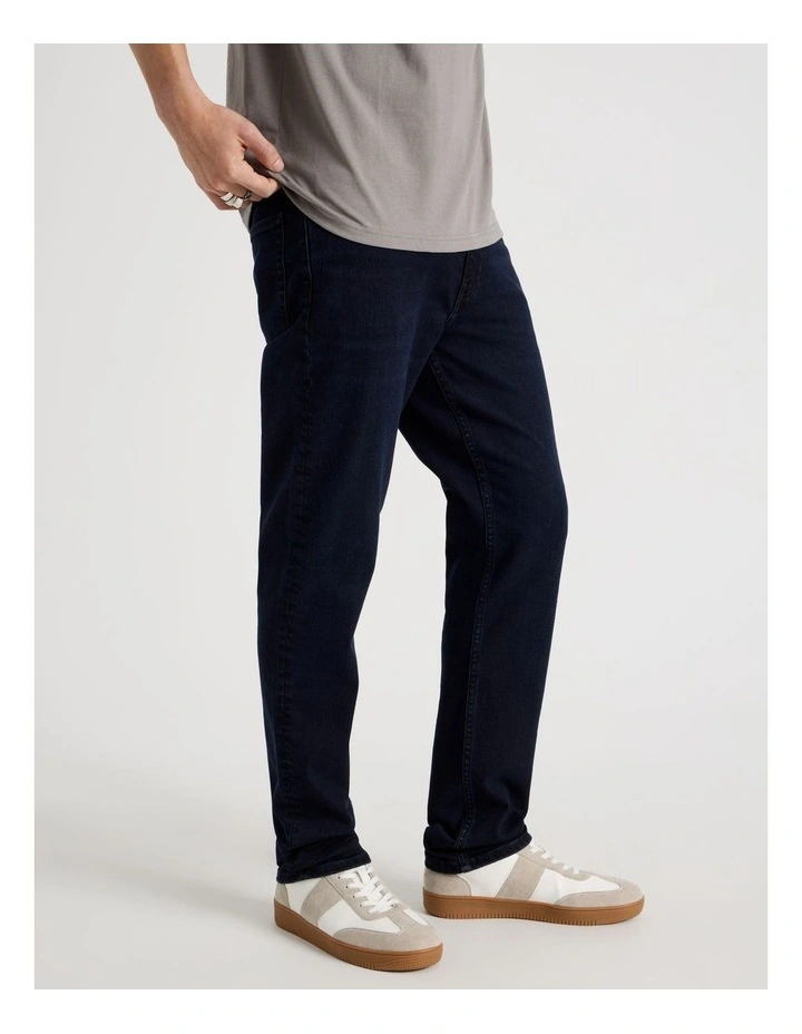 Slim Tapered Jeans in Nearly Black image 2