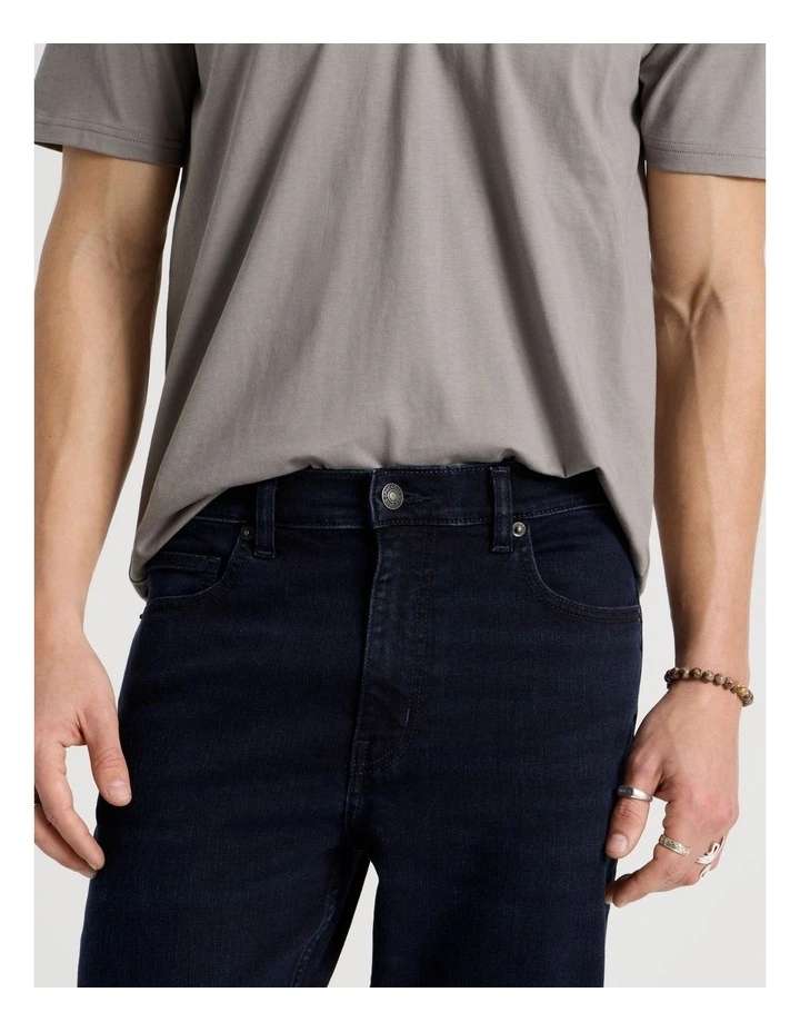 Slim Tapered Jeans in Nearly Black image 3