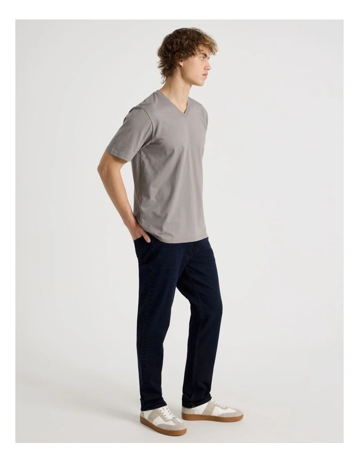 Slim Tapered Jeans in Nearly Black image 4