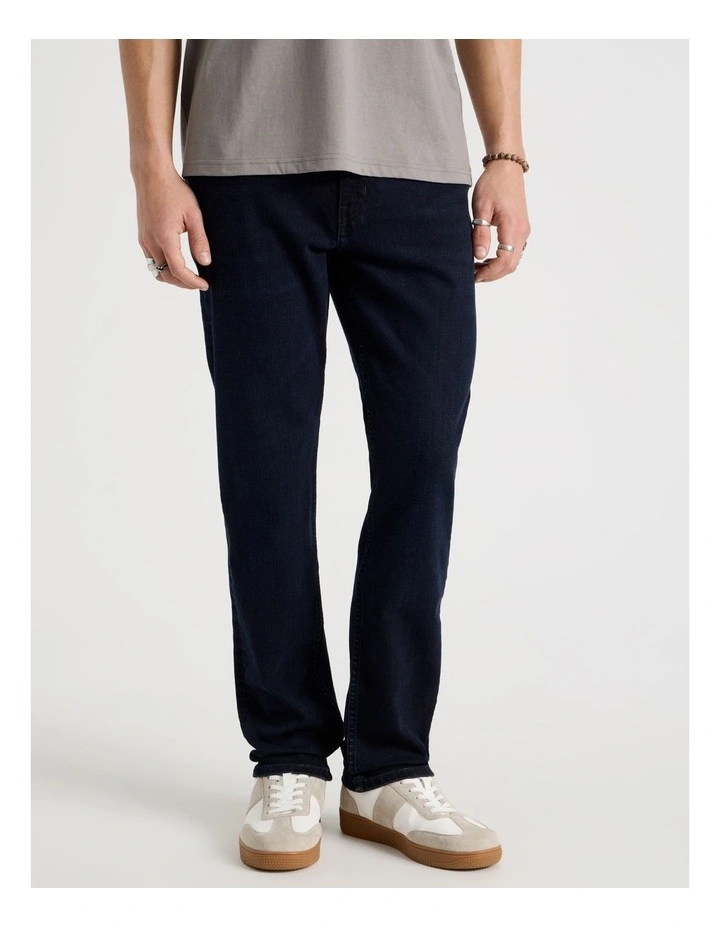 Slim Tapered Jeans in Nearly Black image 5