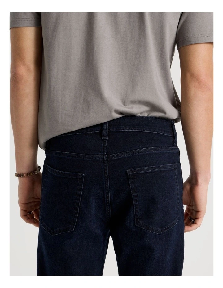 Slim Tapered Jeans in Nearly Black image 7
