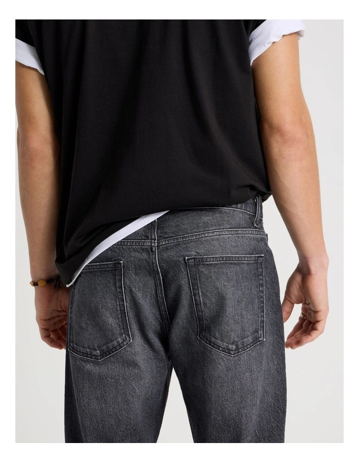 Straight At Waist Performance Jeans in Charcoal image 7
