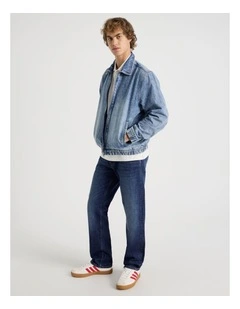 Regular Straight Performance Jeans in Dark Denim