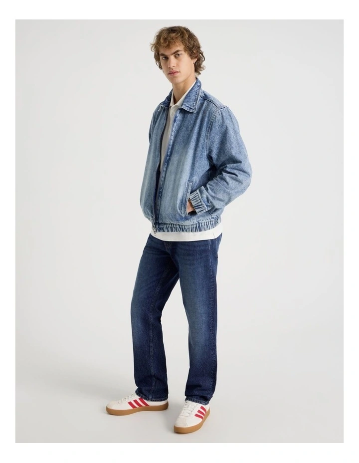 Regular Straight Performance Jeans in Dark Denim image 1