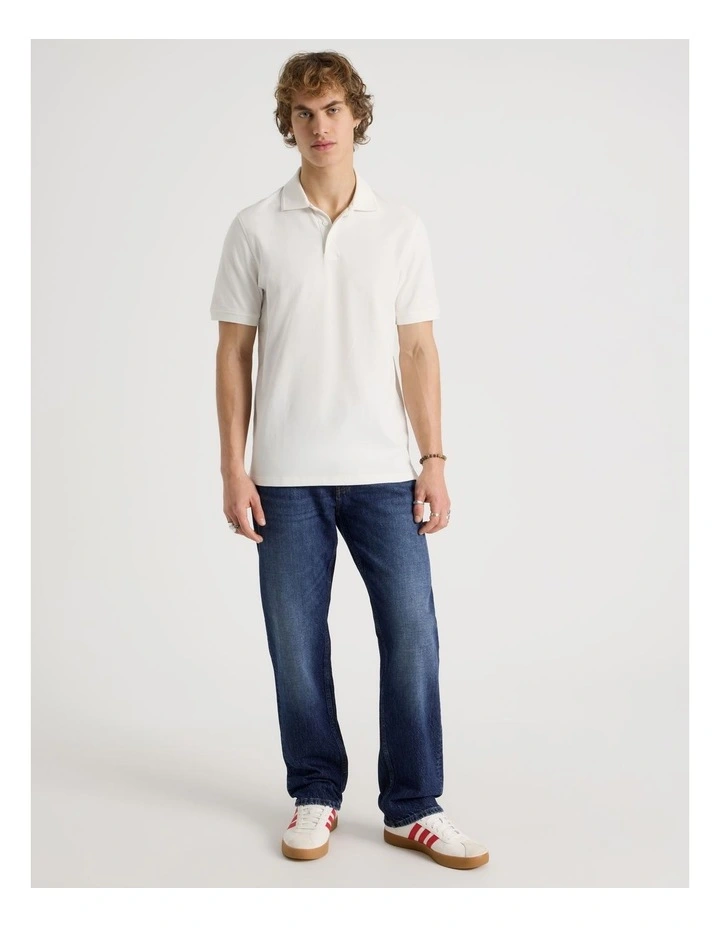 Regular Straight Performance Jeans in Dark Denim image 3
