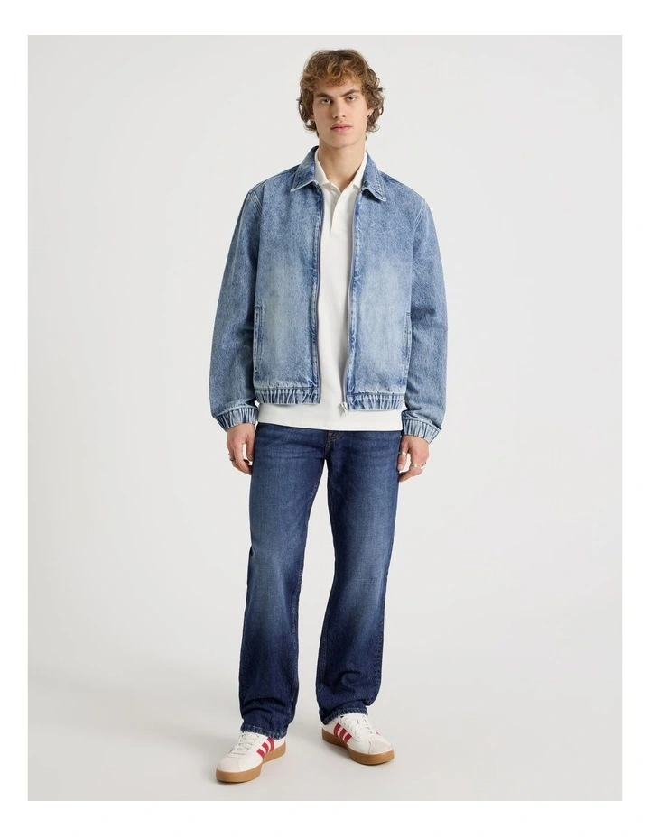 Regular Straight Performance Jeans in Dark Denim image 7