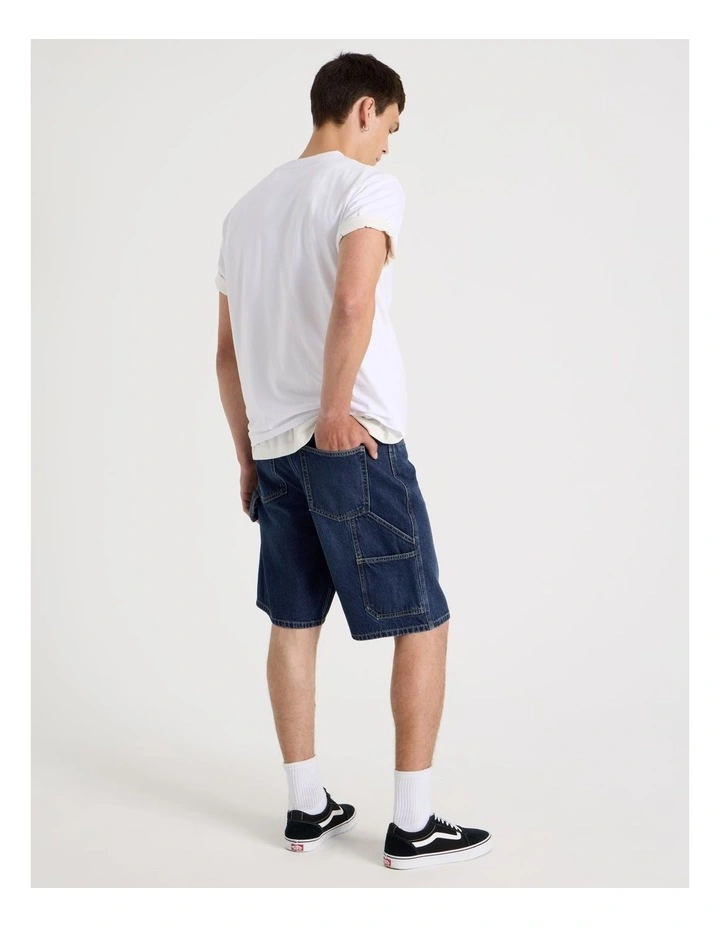 Workwear Relaxed Shorts in Dark Denim image 1