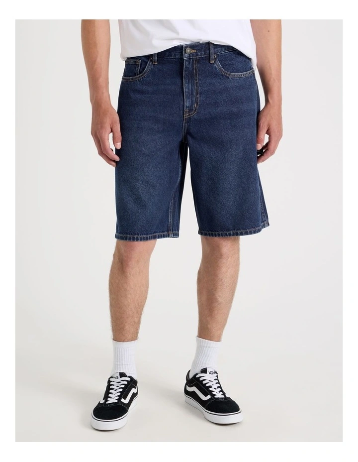 Workwear Relaxed Shorts in Dark Denim image 2