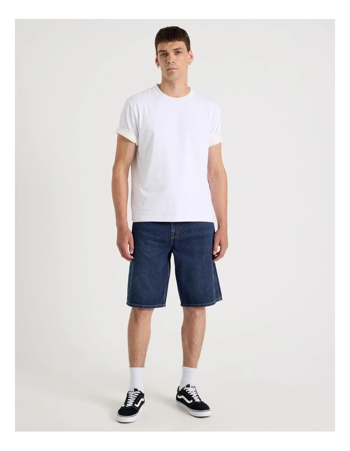 Workwear Relaxed Shorts in Dark Denim image 3